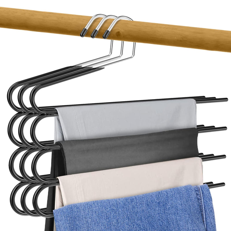 Pants Hangers | Multi Pants Hangers Space Saving- 4 Tier Space Saving Hangers- M