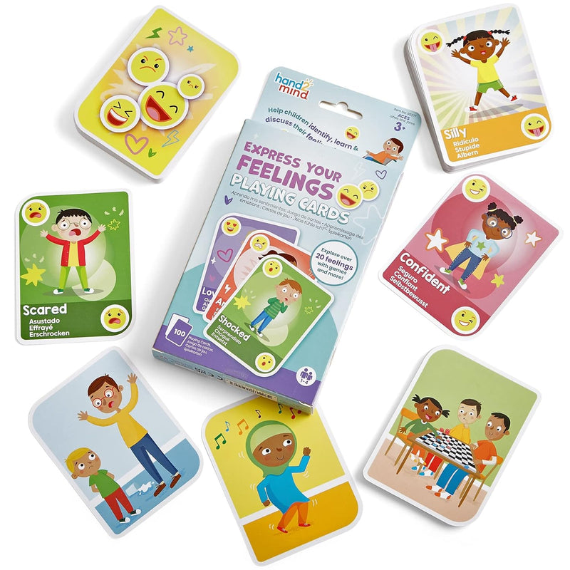 hand2mind Express Your Feelings Playing Cards, Emotions Cards, Flash Cards