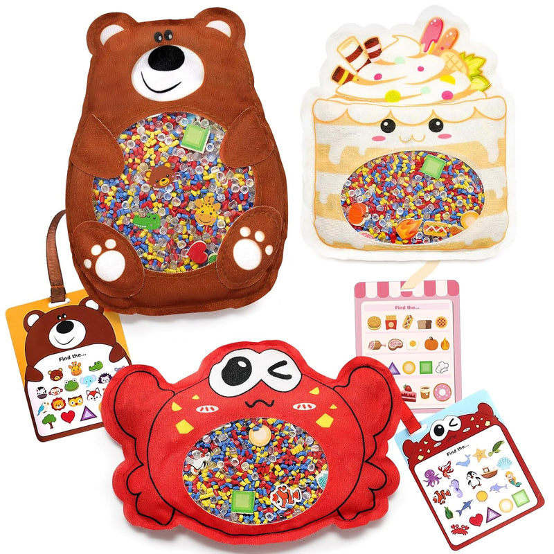 Hide And Seek Busy Bag 3 Pack Seek And Find Hidden Object Game, Sensory Hid