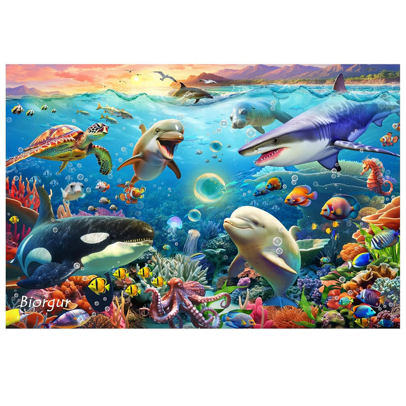 Underwater World Jigsaw Puzzles For Kids Ages 4 8 4 6 5 8 8 10 Year Old,100