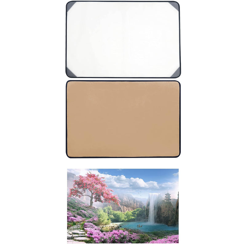 2 Items In A Set, Jigsaw Puzzle Board With Dustproof Cover For Up To 1500 Piec