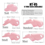 HT-V5 Chastity Cage - Resin, Click &amp; Lock Key, 5 Sizes Rings Included