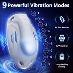 Wearable Male Vibrator with 9 Vibration Modes, App Control & Silicone Rings