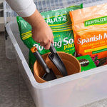 68 Quart / 17 Gal. Stackable Plastic Storage Bins with Lids and Latch Buckles, Clear, Large Containers for Home and Office Ultra Organization, Durable Nestable Tote Box Tub