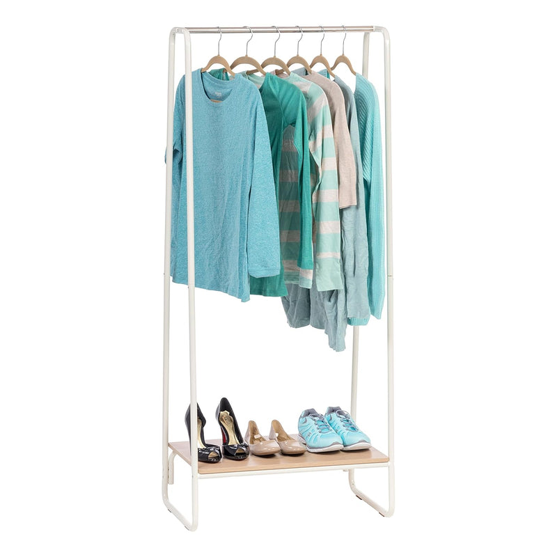 Iris Usa Clothing Rack, Clothes Rack With Wood Shelf, Freestanding Clothing Rack