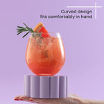 Spirits Stemless Wine Glasses for Red or White Wine (Set of 4)-15-Ounces