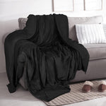 Sherpa Blanket Queen Size [Black, 90X90 Inches] - 480Gsm Thick Warm Plush Fleece Reversible Blanket For Bed, Sofa, Couch, Camping And Travel