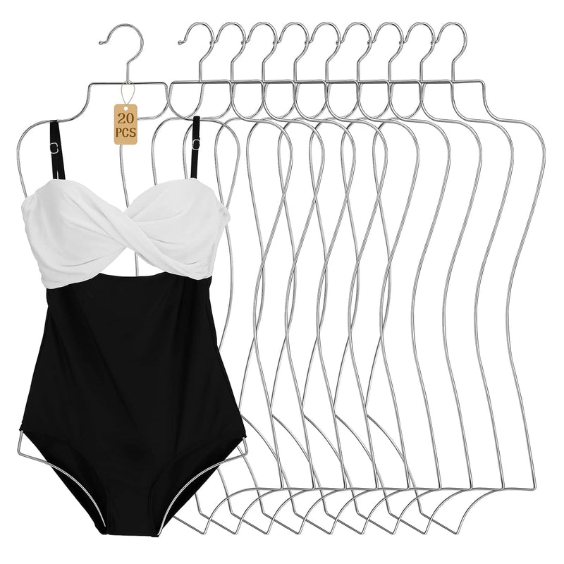 Lingerie Hangers Body Shape Display Hangers Metal Wire Bathing Suit Hangers Biki