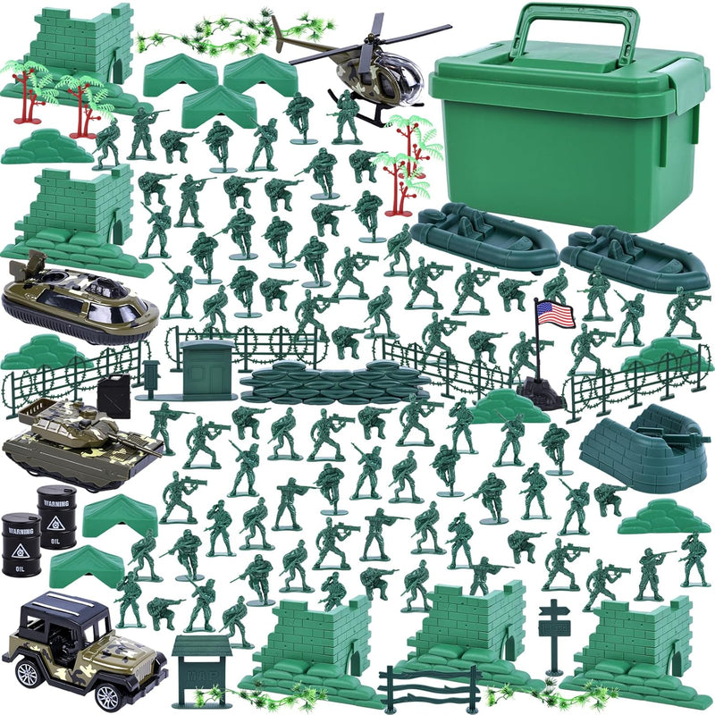 LovesTown 115PCS Army Men Playset, Military Soldier Set Army Action Figures