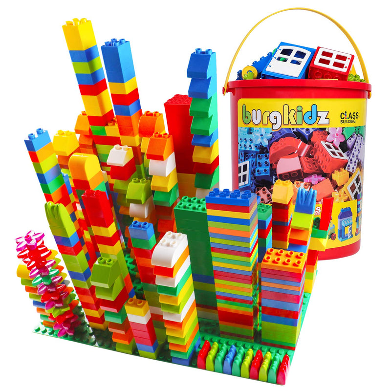 Big Building Block Set 214 Pieces Toddler Educational Toy Classic Large Siz
