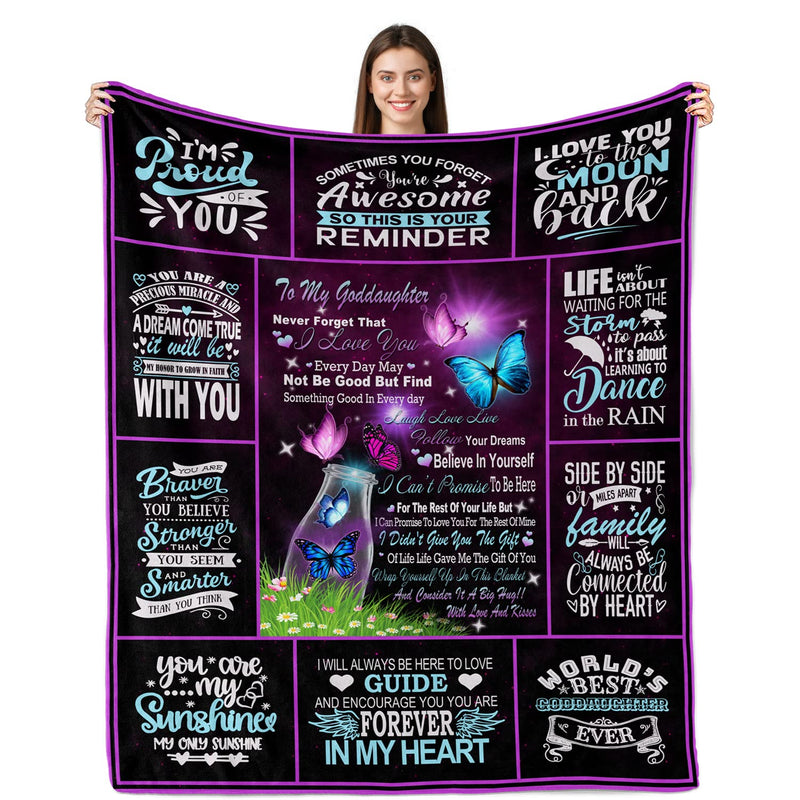 Goddaughter Gifts From Godmother, Goddaughter Blanket From Godmother, Birthday