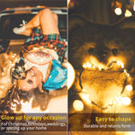 Usb Fairy String Lights With Remote And Power Adapter, 66 Feet 200 Led Firefly Lights For Bedroom Wall Ceiling Christmas Tree Wreath Craft Wedding Party Decoration, Warm White