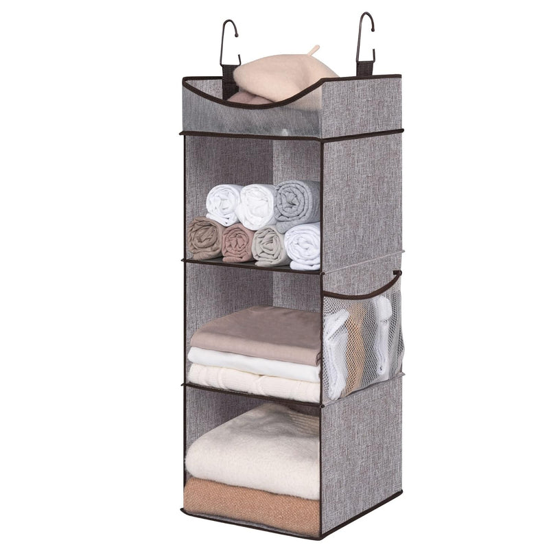 Hanging Closet Organizer, 3-Shelf Hanging Closet Shelves With Top Shelf, 12" W X