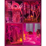 Fairy Lights Battery Operated, Twinkle String Lights Waterproof Silver Wire 5 Feet 60 Led Firecracker Starry Lights For Diy Wreath Home Wedding Party Bedroom Mason Jar Holiday Christmas, Pink