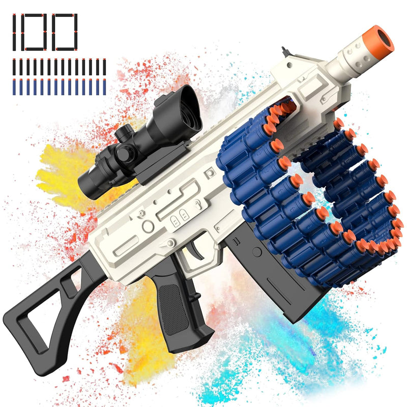 Electric Automatic Toy Guns, Toy Gun Blaster With 30 Dart Clips And 100 Foa