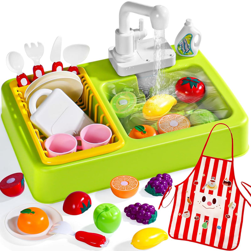 Play Sink With Running Water Apron Kids Kitchen Play Sink Toy With Upgraded El