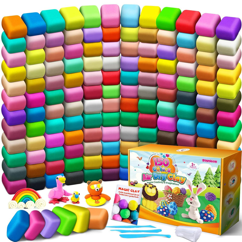 Air Dry Modeling Clay Kit for Kids - 150 Vibrant Colors