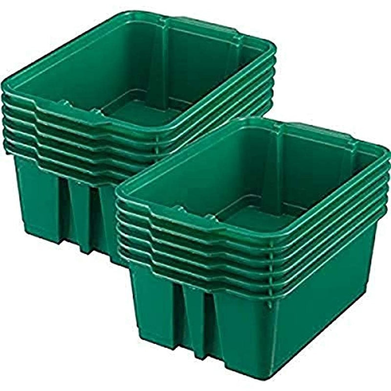 Stackable Plastic Book And Organizer Bins For Classroom Or Home Use – Sturdy, Co