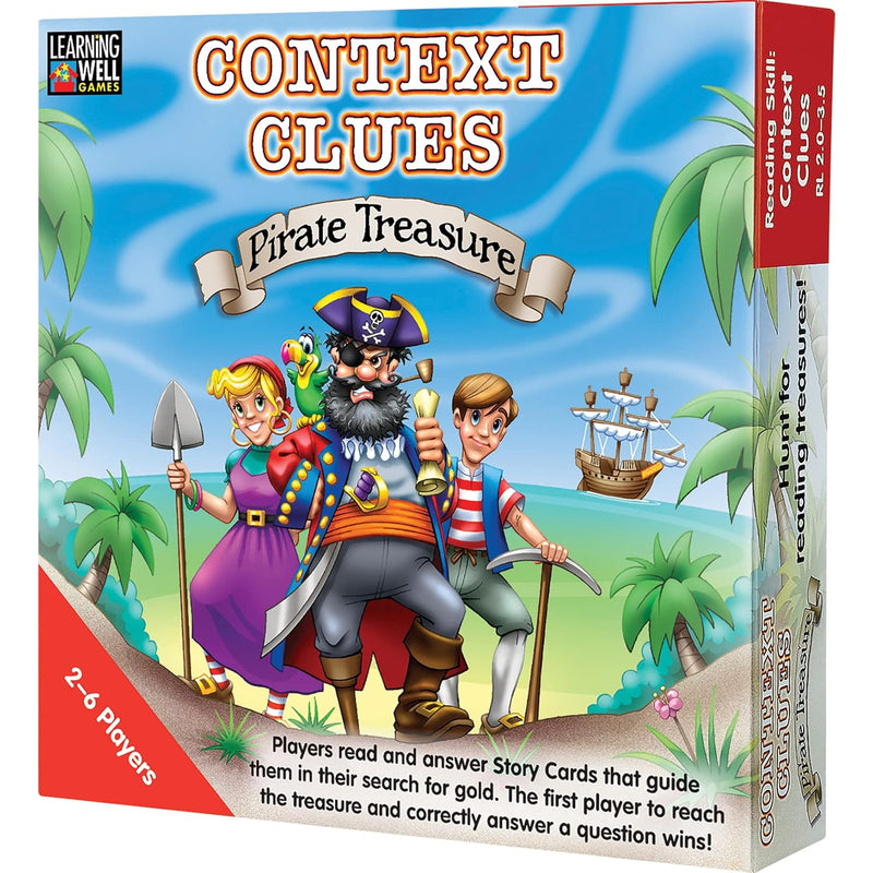Learning Well Games Context Clues—Pirate Treasure Game, Red Levels 2.0-3.5