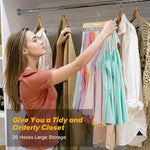 Bra Hanger for Closet, Tank Top Hanger 2 Pack w/20 Hooks Holds 40 Bras, Capacity Foldable Wood Space Saving Hanger, 360°Rotating Closet Organizers and Storage for Dorm & Apartment