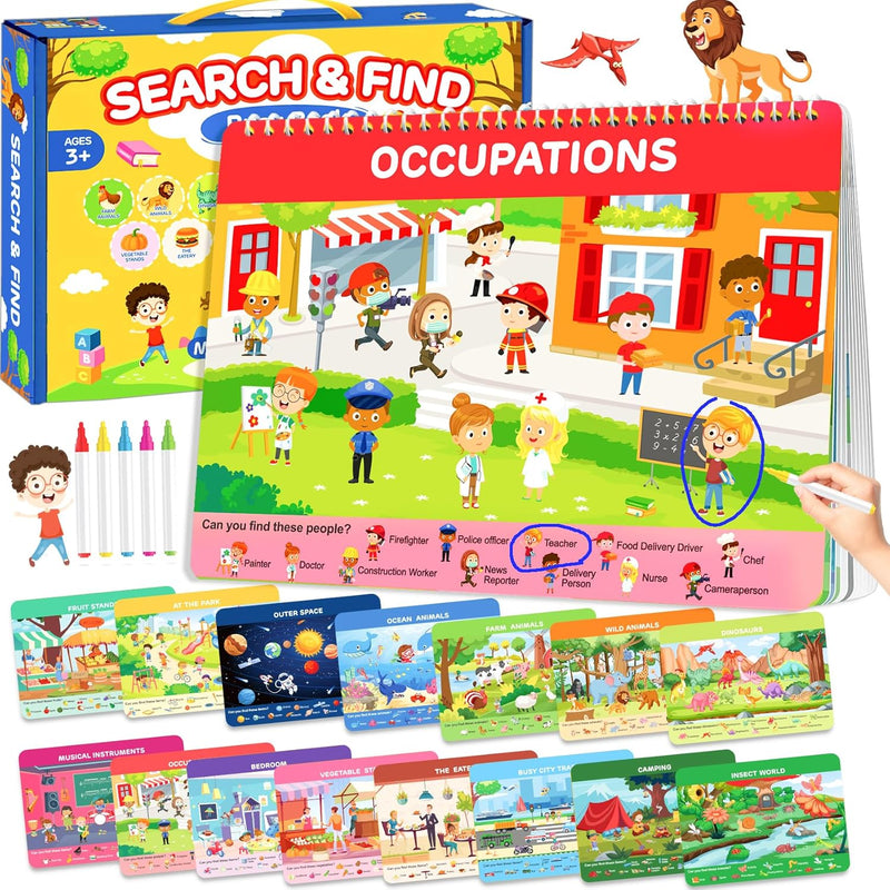 Montessori Search And Find Book For Toddlers, Preschool Learning Activities