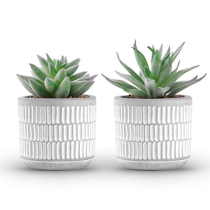 Set Of 2 Succulents Plants Artificial Fake Plants For Living Room Bathroom Bed