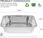 Aluminum Pans 9x13 Disposable Foil (30 Pack) - Half Size Steam Table Deep Pans - Tin Pans Great for Cooking, Heating, Storing, Prepping Food