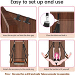 Leopard Print Door Swing with Plush Seat – Adjustable Bondage Set for Couples