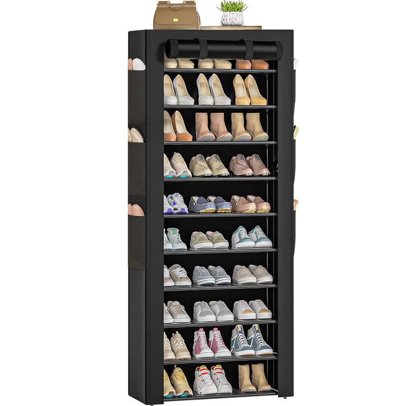 Shoe Rack Large Storage Capacity Tall Shoe Rack With 6 Large Pockets Dustproof S