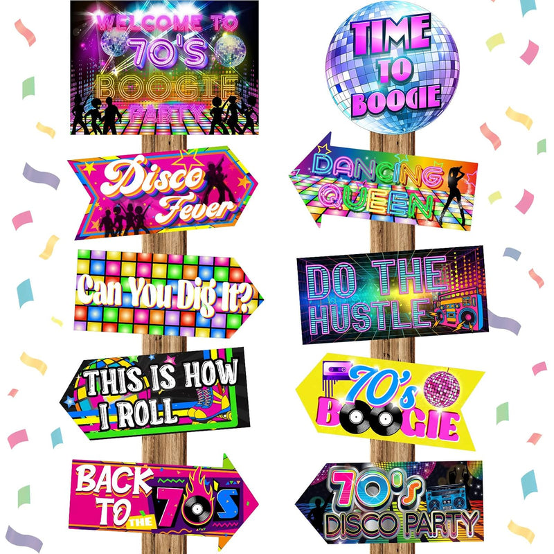 20 Pieces 70S Party Sign Disco Party Decorations Funny Disco Decor 1970S Decor