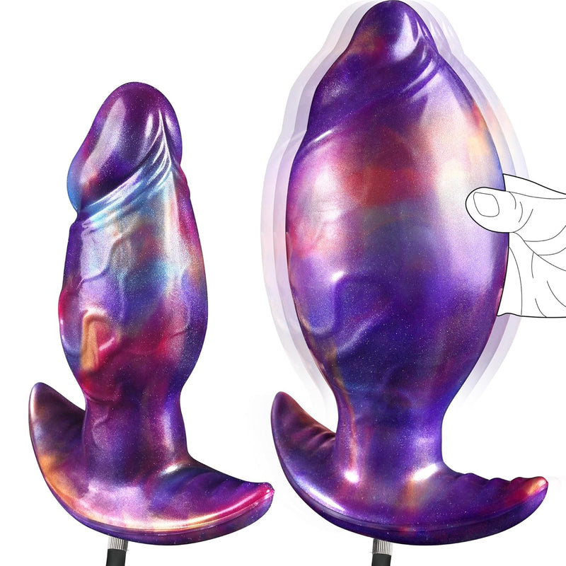 Inflatable Butt Plug Large Anal Toys, Huge Anal Plug Silicone Prostate Toy With Safe T-Shape Base, Expanding Anal Dildo Dialator Strechers Gay Sex Toys, Xl Buttplug Fantasy Adult Toys For Men Women