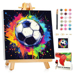 Soccer Paint by Numbers Kit for Kids, 8x8 inch, Fun and Educational Activity