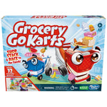 Hasbro Gaming Grocery Go Karts Board Game for Preschoolers and Kids Ages 4 and Up, Building Game with Mini Groceries, Preschool Games for 2-4 Players