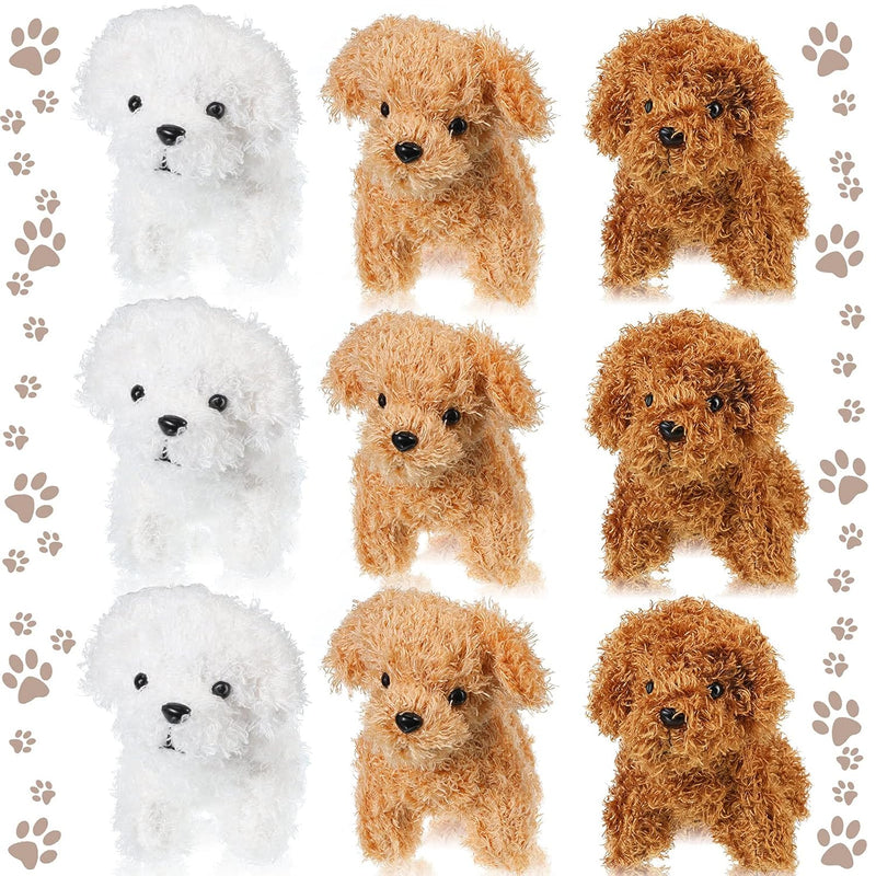 Sumind 9 Pcs Mini Plush Dog Stuffed Animals Bulk Dog Plush Party Favors Sma