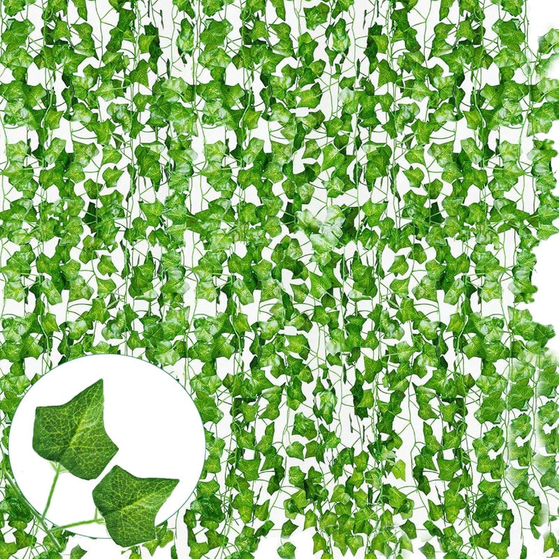 12 Pack 84Ft Artificial Ivy Garland Fake Plants, Fake Ivy Leaves Greenery Garl
