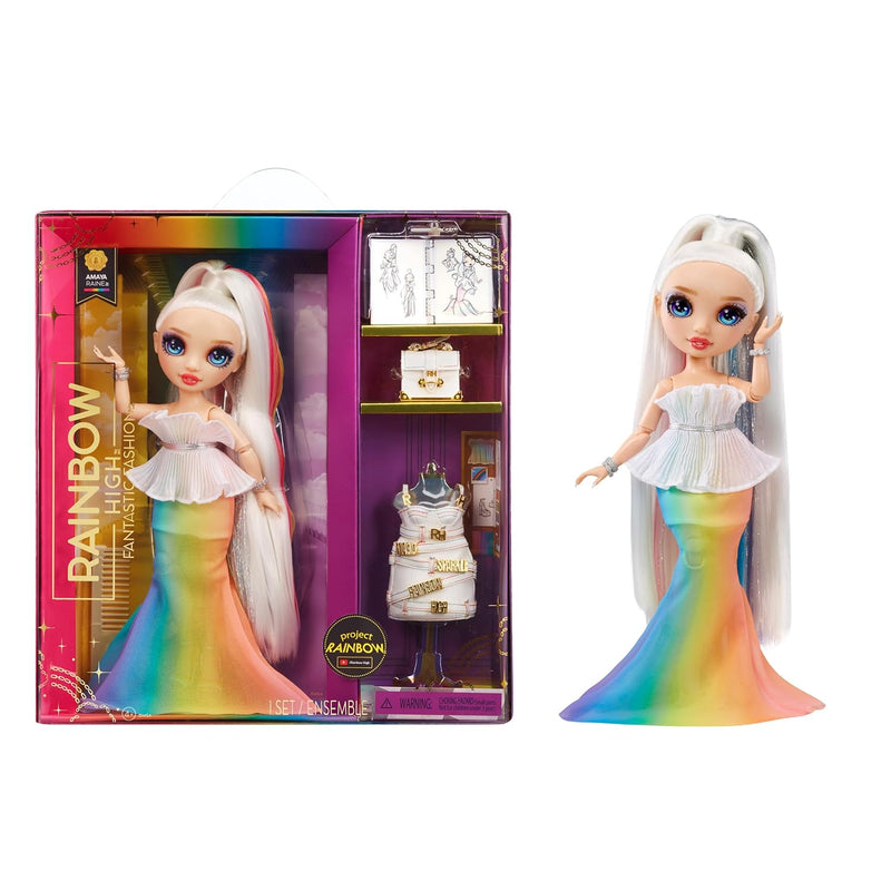 Fantastic Fashion Amaya Raine Rainbow 11” Fashion Doll And Playset With 2 C