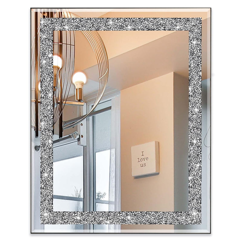 Rectangular Wall Mirror Crystal Crush Diamond Mirror For Home Décor Accent Mir