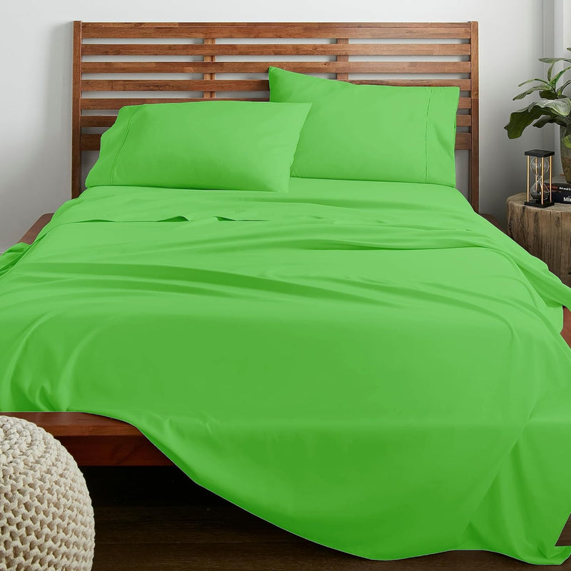 Queen Size 4 Piece Sheet Set - Extra Soft Microfiber, Breathable, Wrinkle And