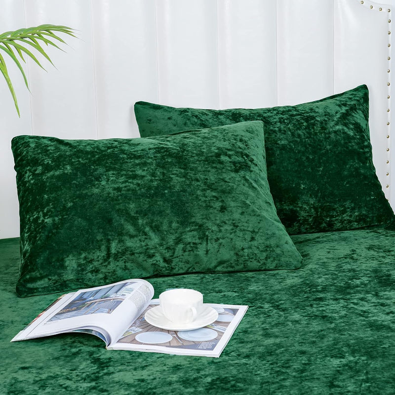 True Velvet Pillowcases Standard Size, 2 Pack Soft Color Gradient Pillow Shams
