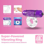 4T Owow Cock Ring, Grape| Vibrating Cock Ring, Tickle And Tease, Treble Vibrations | Penis Ring, Reusable Vibrator | Couple Sex Toys, Dick Ring For Mutual Pleasure