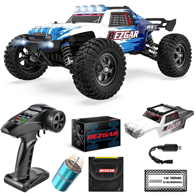 Brushless Rc Car 1:12 Scale 52+Km/H High Speed Rc Truck, 4X4 Offroad Waterproo