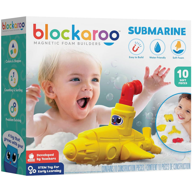 Magnetic Foam Building Blocks 10 Piece Submarine, Bath Toys For Toddlers, P