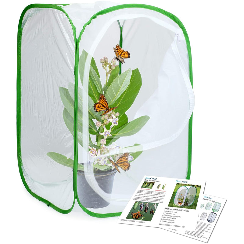 RESTCLOUD Insect and Butterfly Habitat Cage Terrarium Pop-up 23.6 Inches Ta