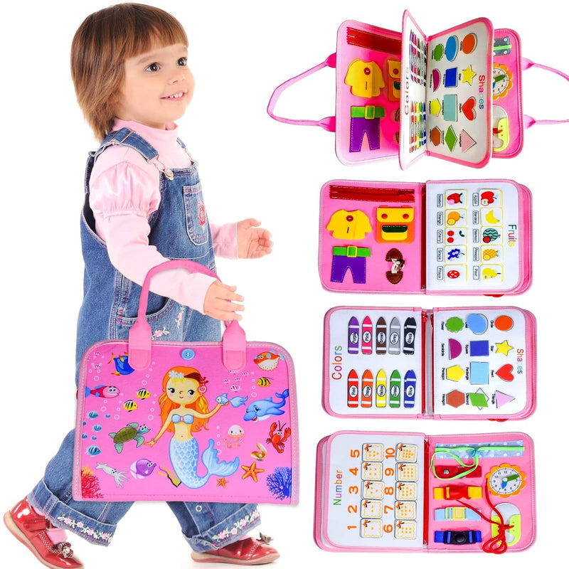 Busy Board Montessori Toys Busy Board for 3+Year Old Girl Birthday Gifts Bu