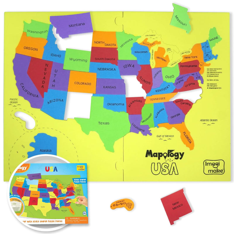 Mapology United States Puzzle Educational Toys For Kids 5 7 Learn Usa State