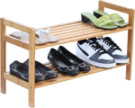 2-Tier Bamboo Shoe Rack, Brown