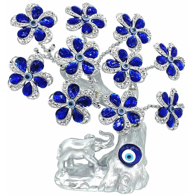 Turkish Nazar Blue Evil Eye Money Fortune Tree Lucky Elephant Design Protectio