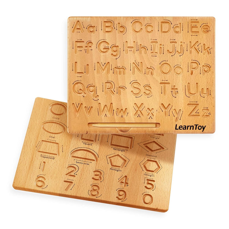 Montessori Wooden Alphabet Tracing Board Educational Toy For Kids Fine Moto
