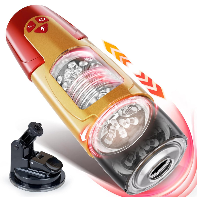 Male Masturbator Sex Toys For Men, Automatic Masturbator Cup With Rotating & Thrusting Mode, Realistic Pocket Pussy Adult Sex Toy, Penis Pump Male Stroker Sex Machine Toys With Suction Base