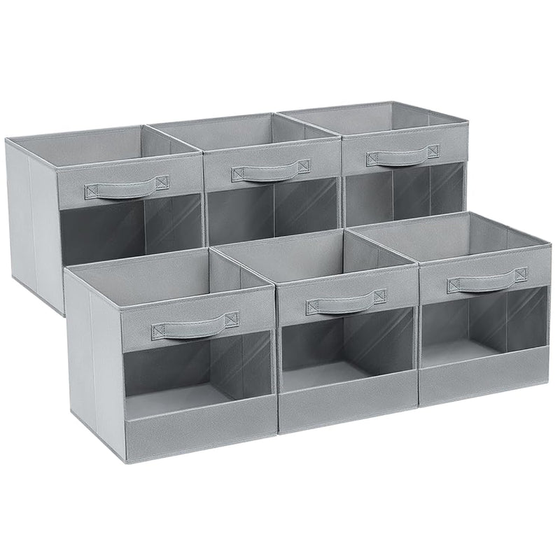 Storage Cubes, 6 Pack Foldable Bins For Organization, 11 Inch Cube Storage Bin,